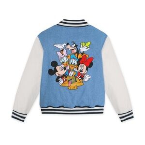 NWT Disney Mickey & Friends embroidered varsity jacket sold out htf unisex